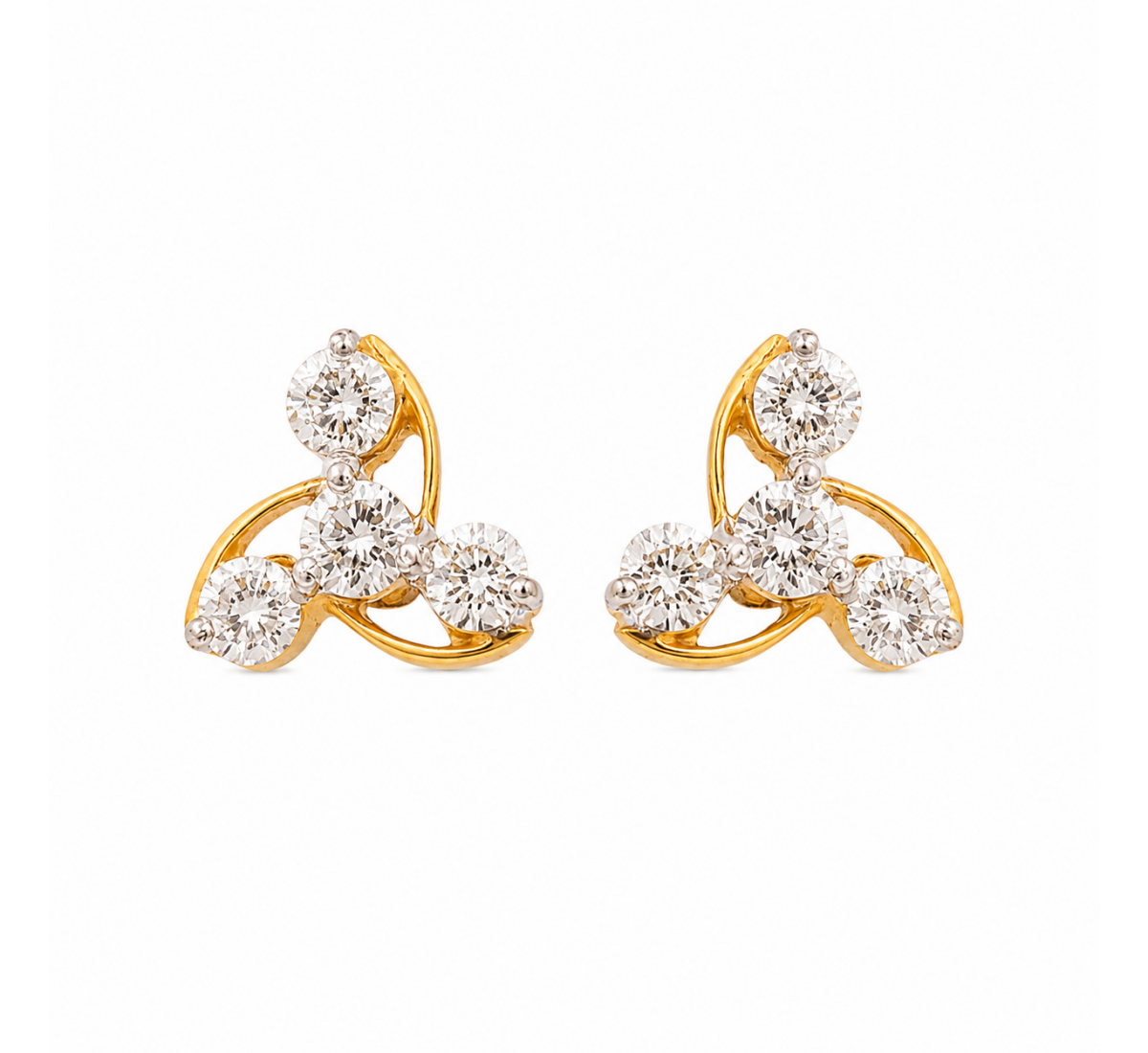 Liliac Stud Diamond Earrings