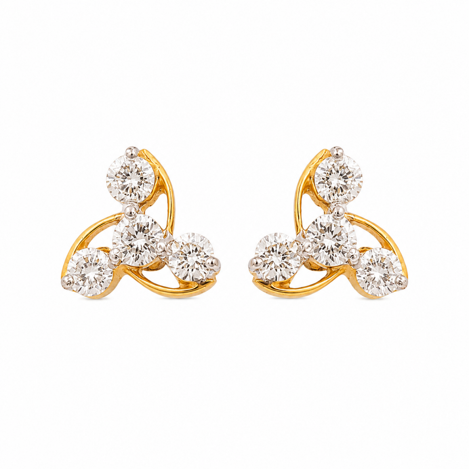 Liliac Stud Diamond Earrings