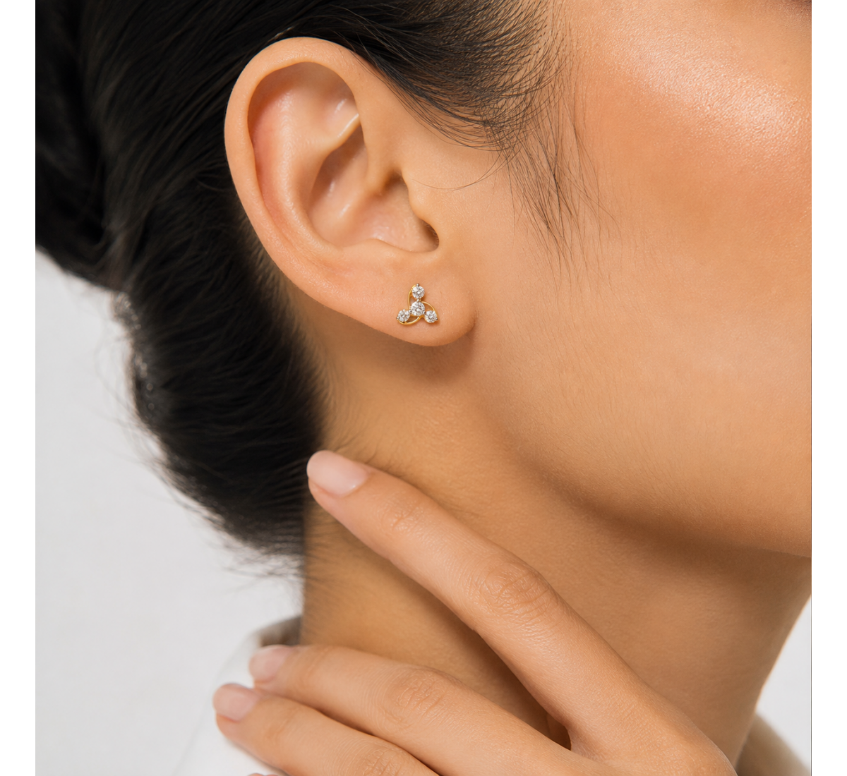 Liliac Stud Diamond Earrings