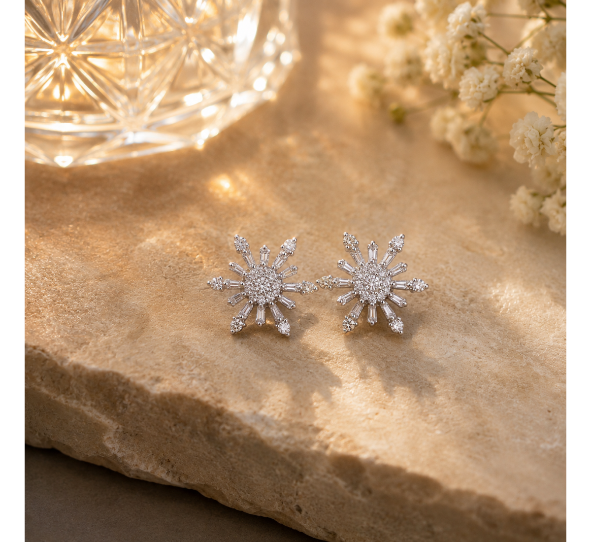 Gale Stud Diamond Earrings