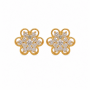 Pierced Stud Diamond Earrings