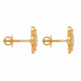 Pierced Stud Diamond Earrings