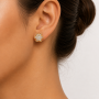 Pierced Stud Diamond Earrings