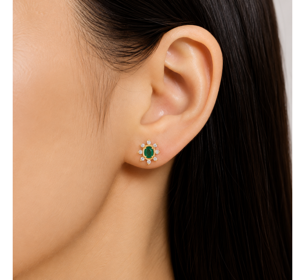 Amla Stud Diamond Earrings