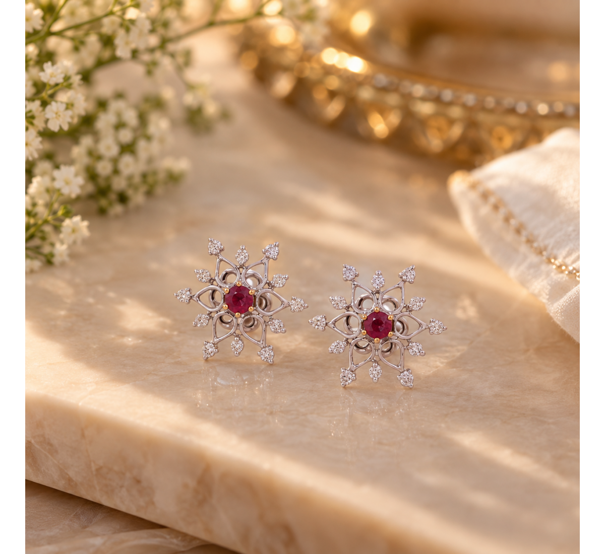 Caroun Stud Diamond Earrings