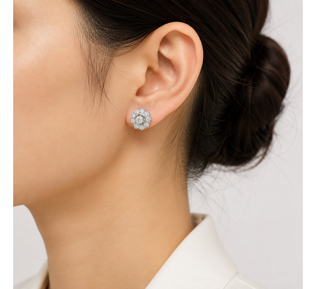 Talas Stud Diamond Earrings
