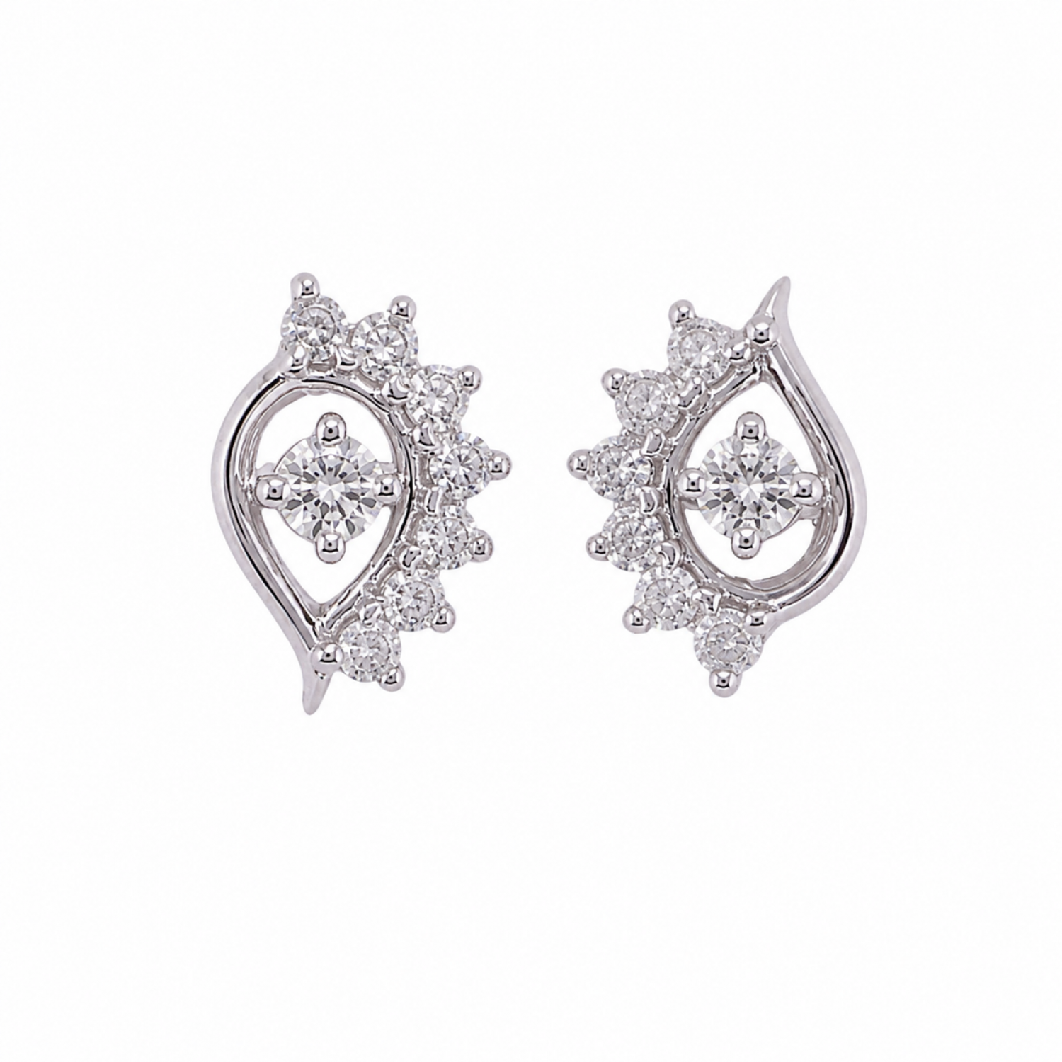 Cygnus Stud Diamond Earrings