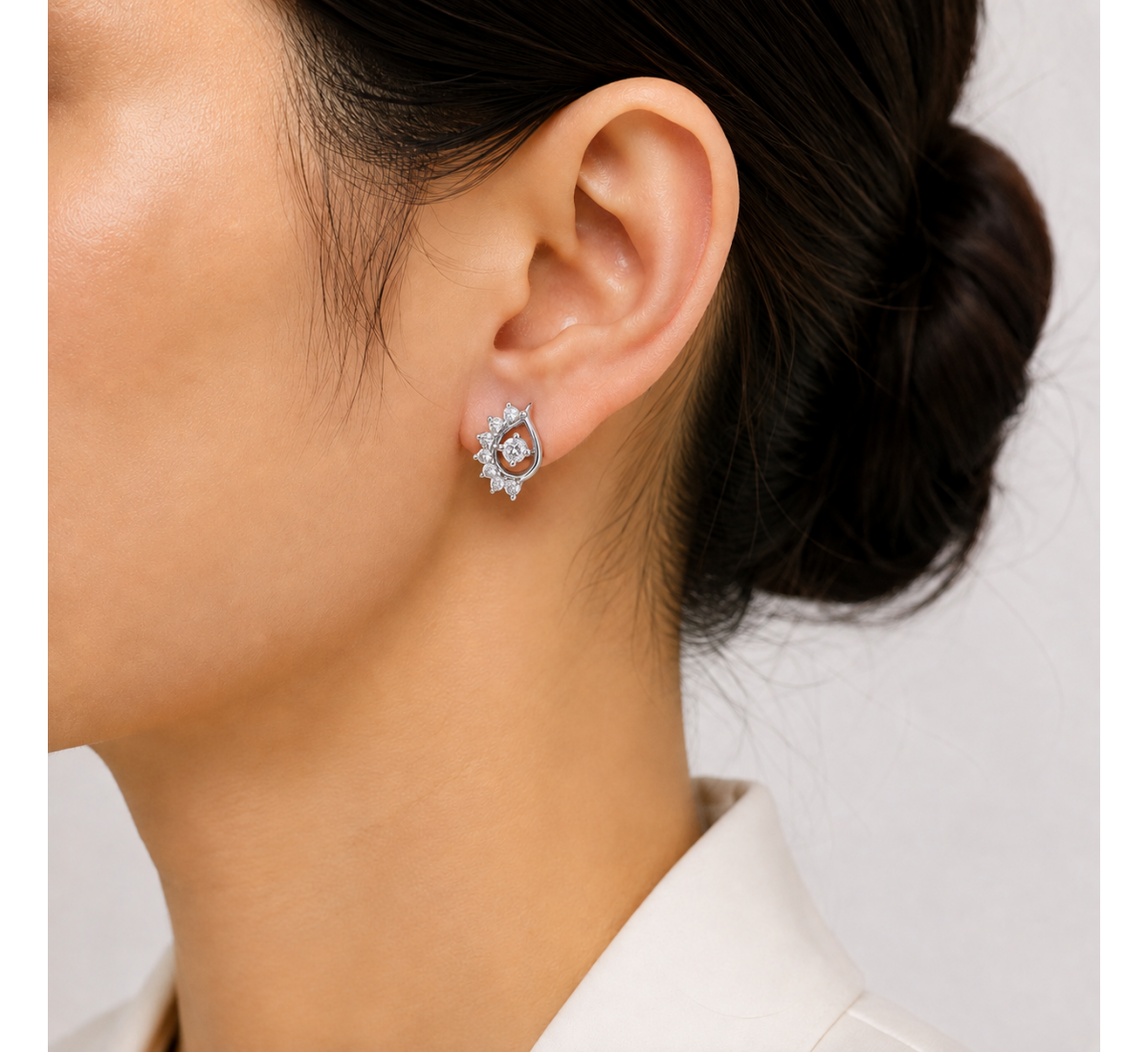 Cygnus Stud Diamond Earrings