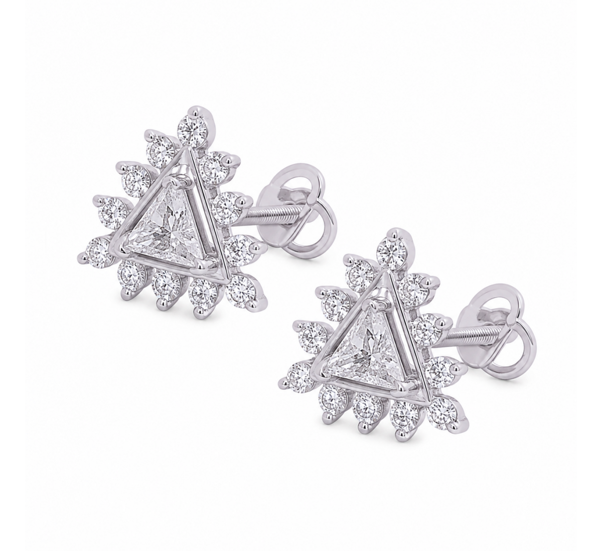 Lyra Stud Diamond Earrings