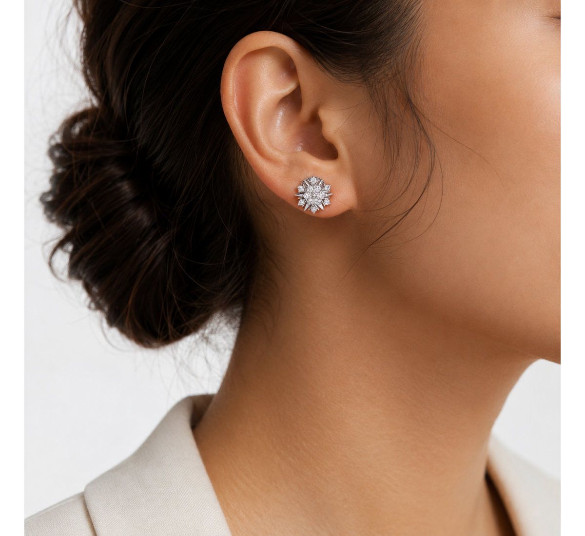 Elsie Stud Diamond Earrings