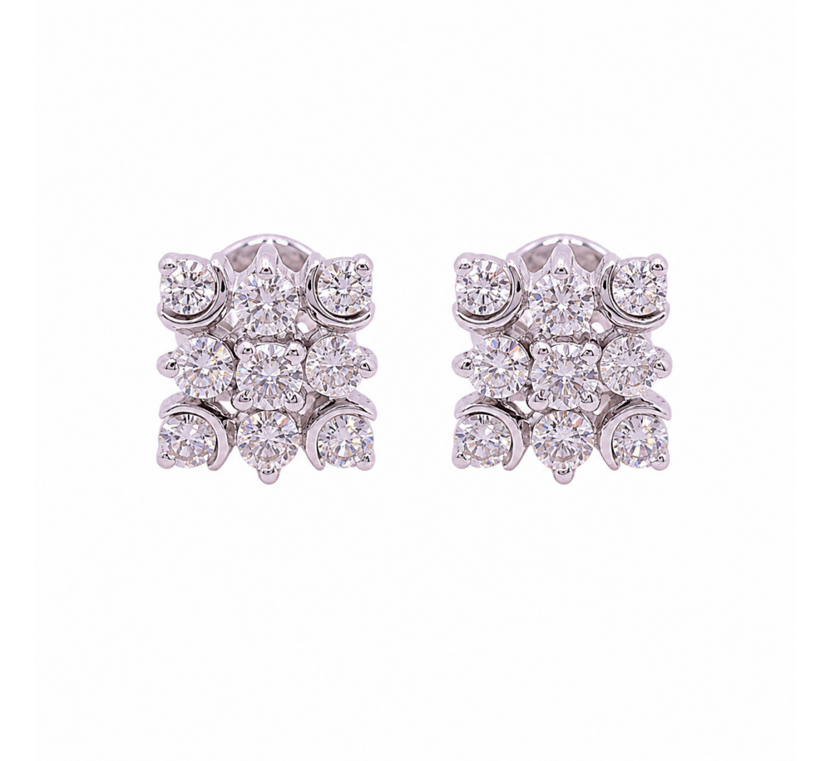Delphi Stud Diamond Earrings