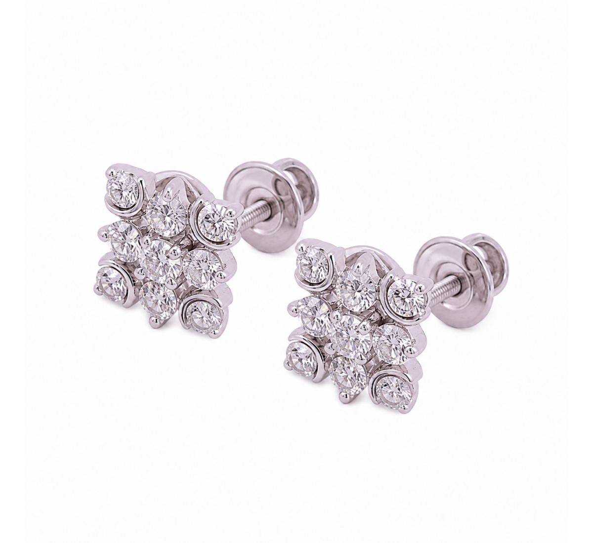 Delphi Stud Diamond Earrings