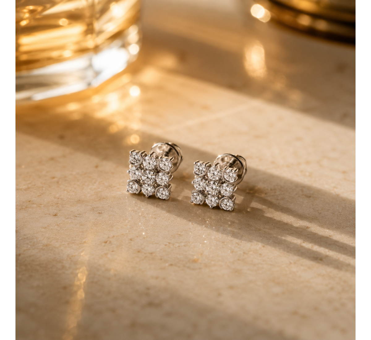Delphi Stud Diamond Earrings