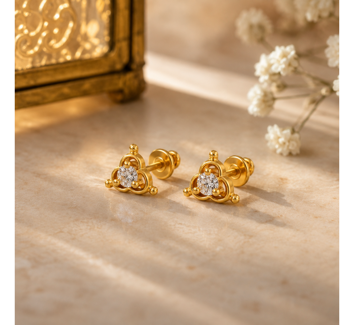 Daisy Stud Diamond Earrings