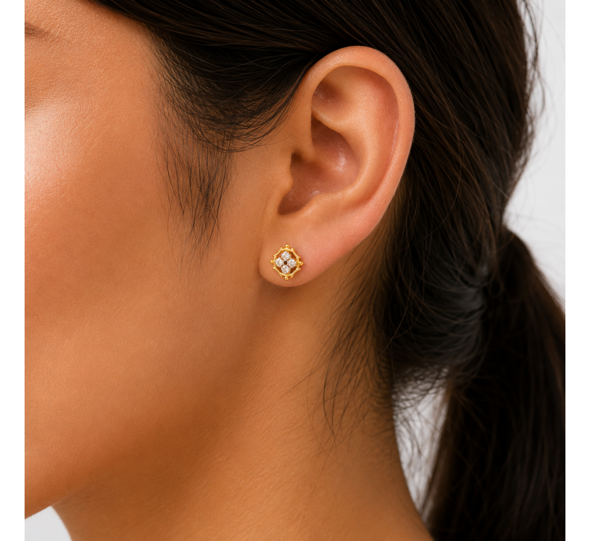 Asra Stud Diamond Earrings