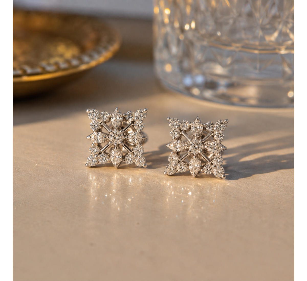 Maha Stud Diamond Earrings