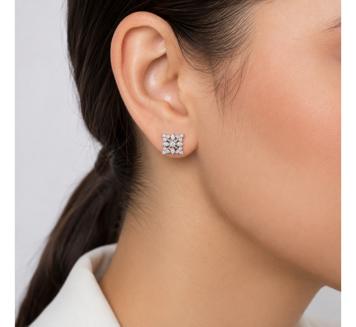 Maha Stud Diamond Earrings