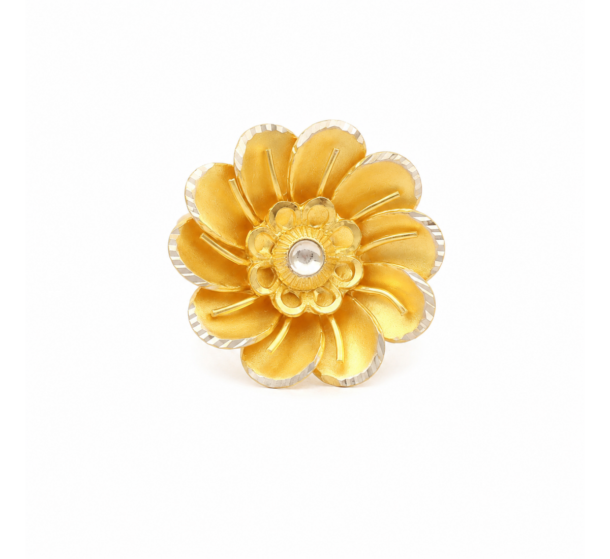 Grid Daisy Cutout Ring