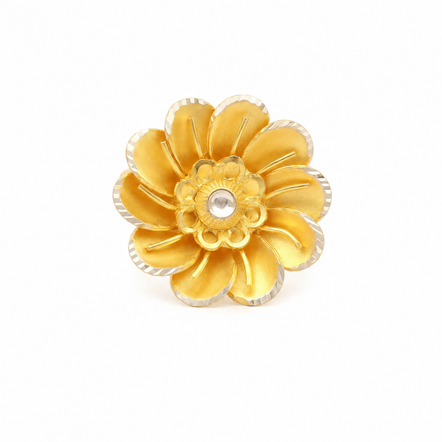 Grid Daisy Cutout Ring