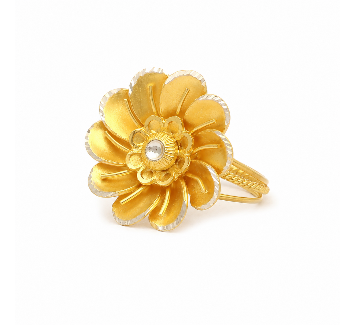 Grid Daisy Cutout Ring