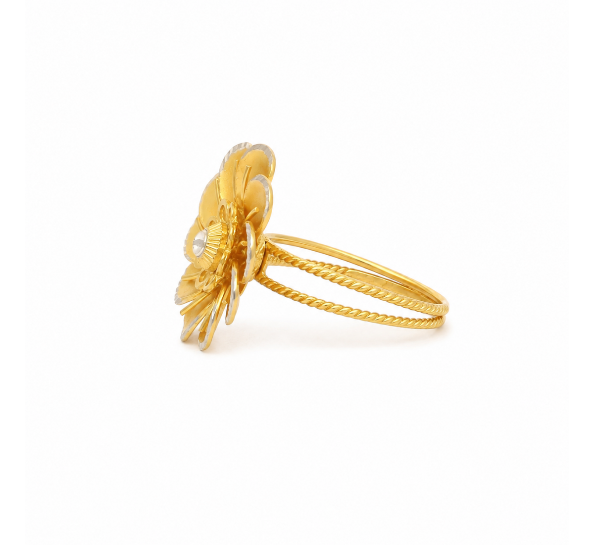 Grid Daisy Cutout Ring