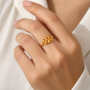 Metro Wheel Gold Ring