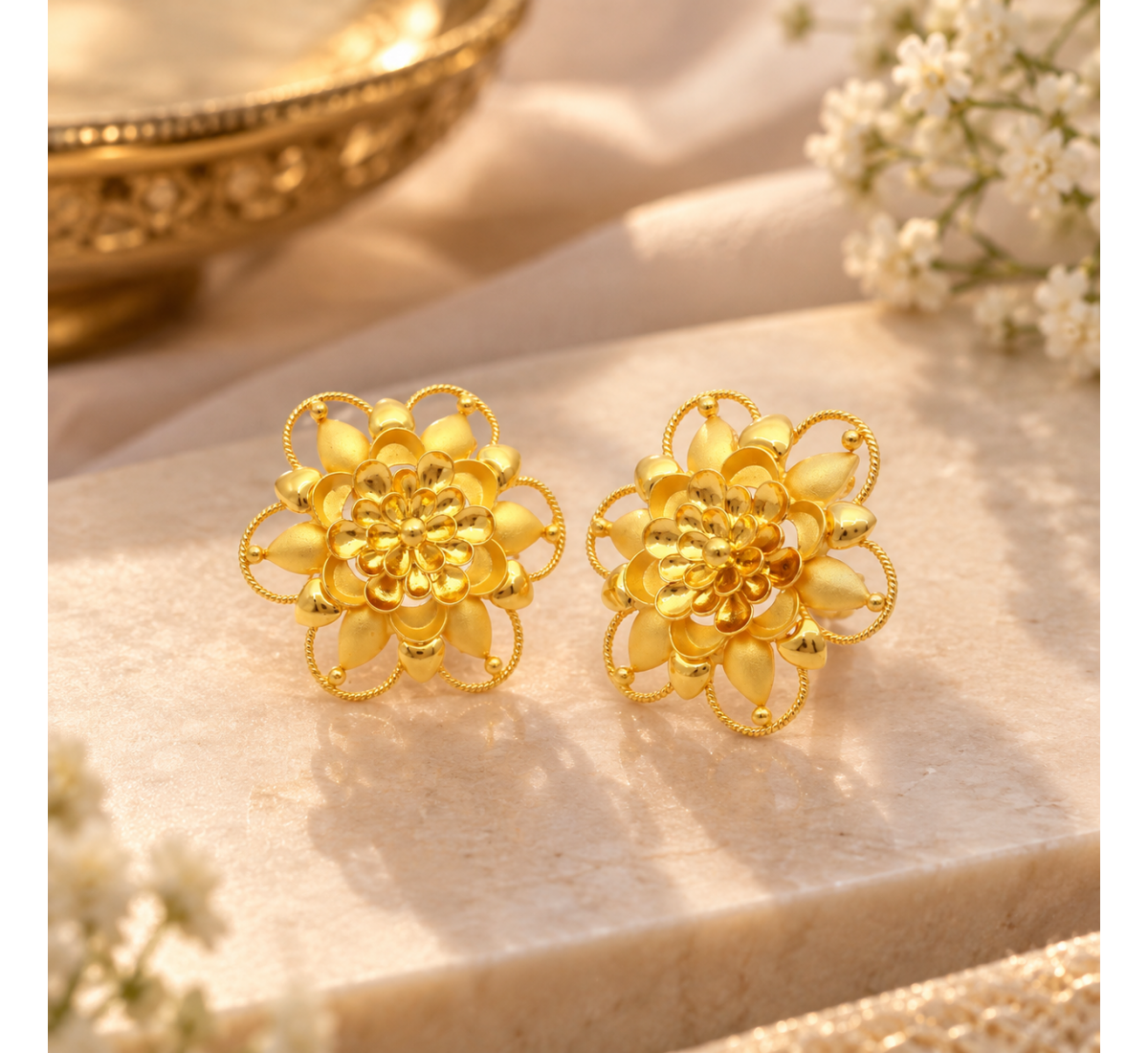 The Jenny Bloom Gold Stud