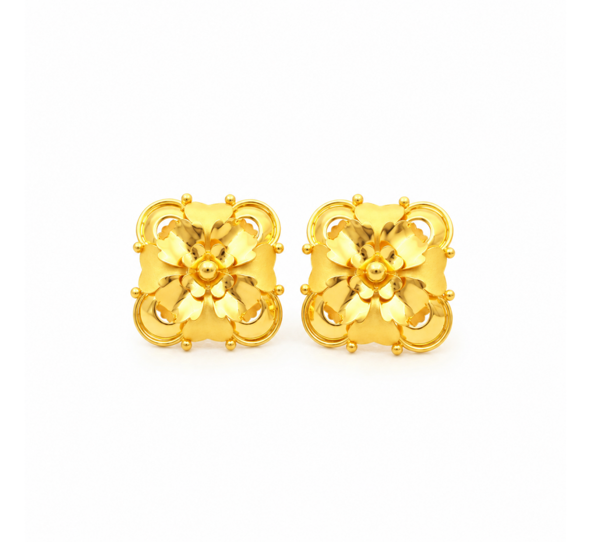 The Marcy Petal Gold Stud