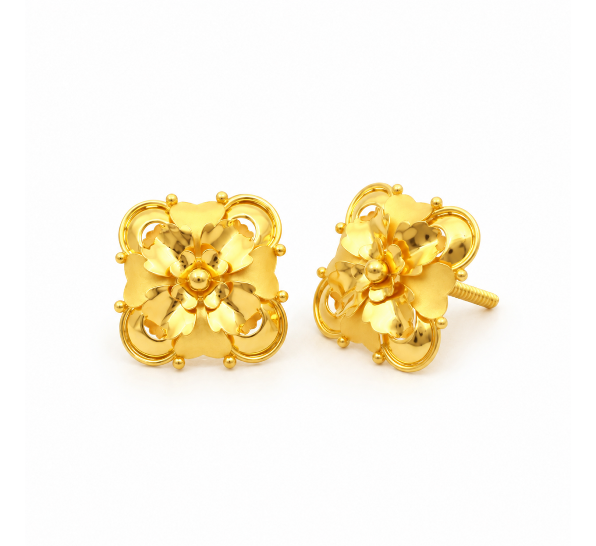 The Marcy Petal Gold Stud