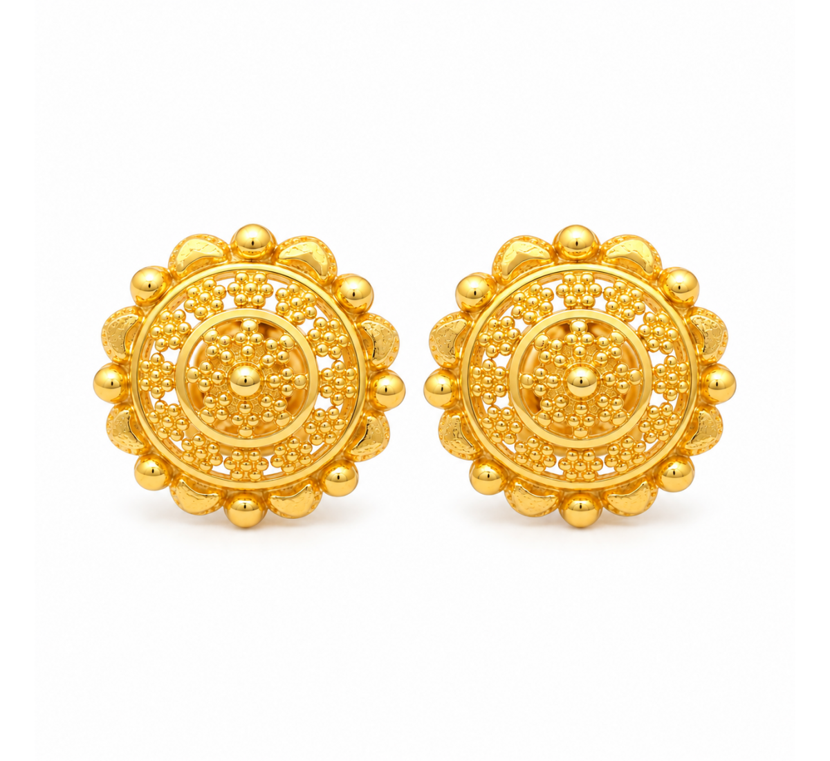 Adorn Bloom Gold Stud