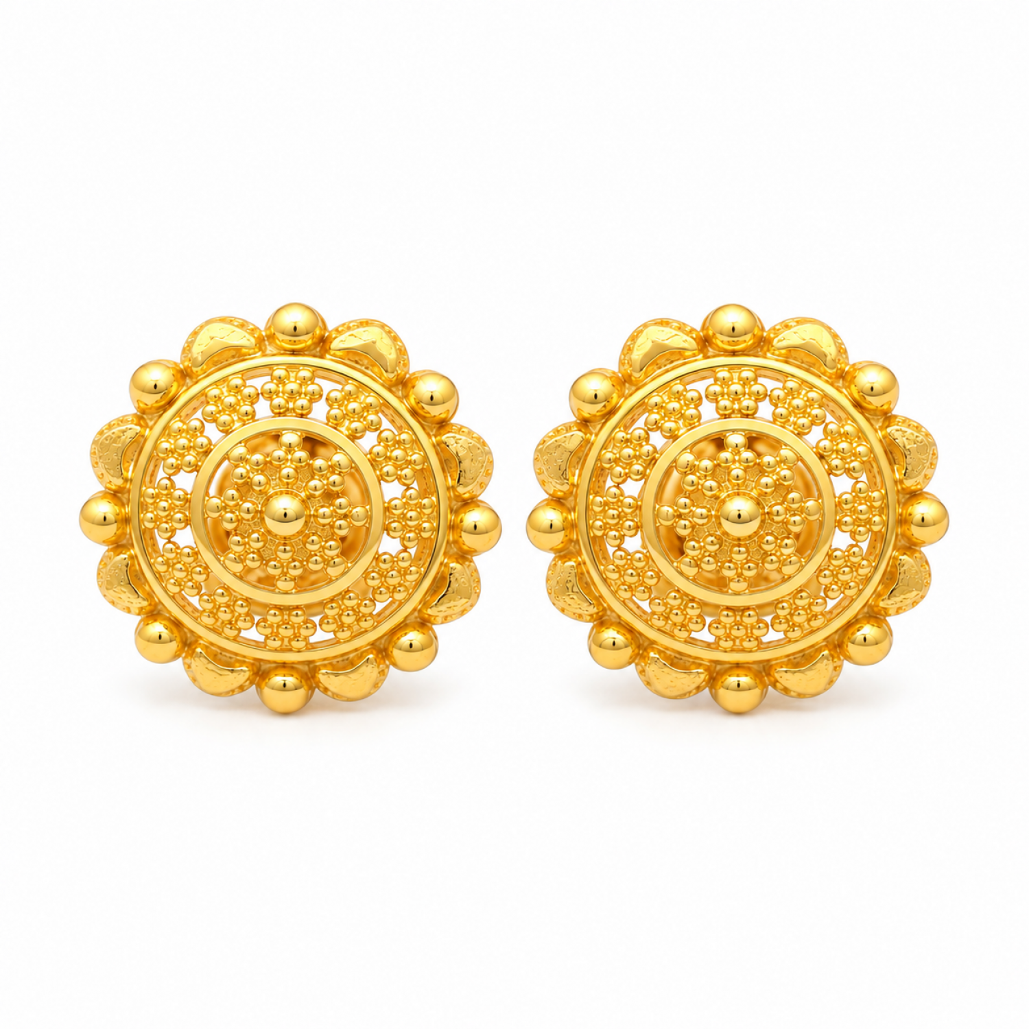 Adorn Bloom Gold Stud
