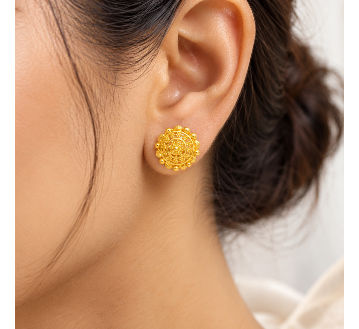 Adorn Bloom Gold Stud