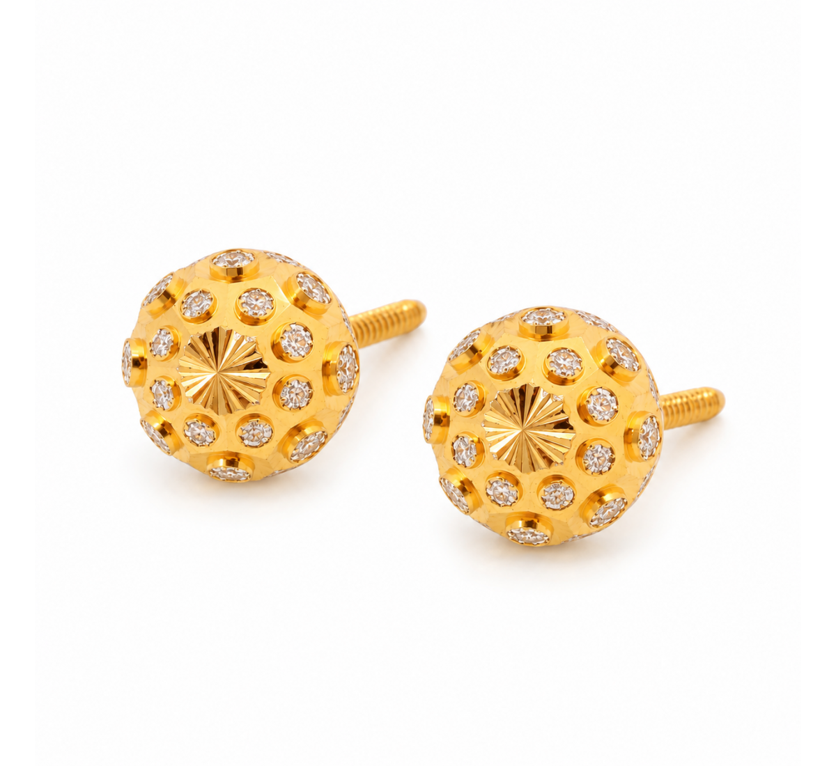 Azva Flutter Gold Stud