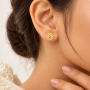 Azva Flutter Gold Stud