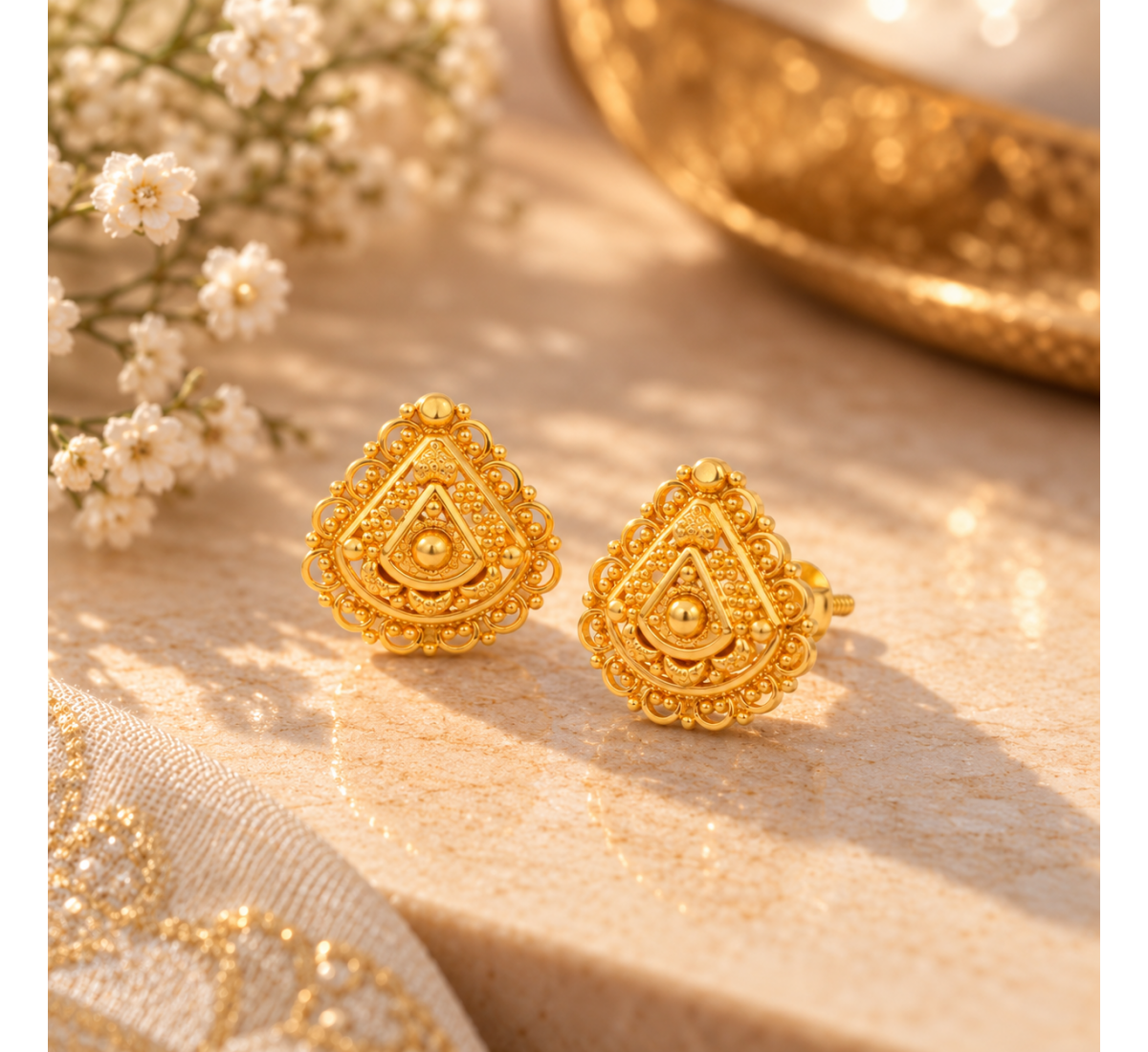The Bloom Ambrosia Gold Stud