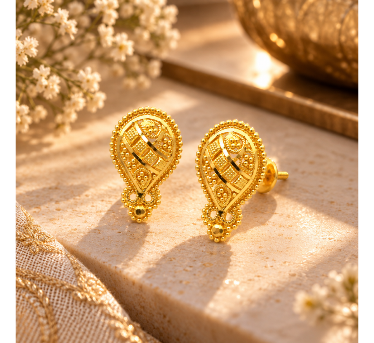 The Callie Azva Gold Stud