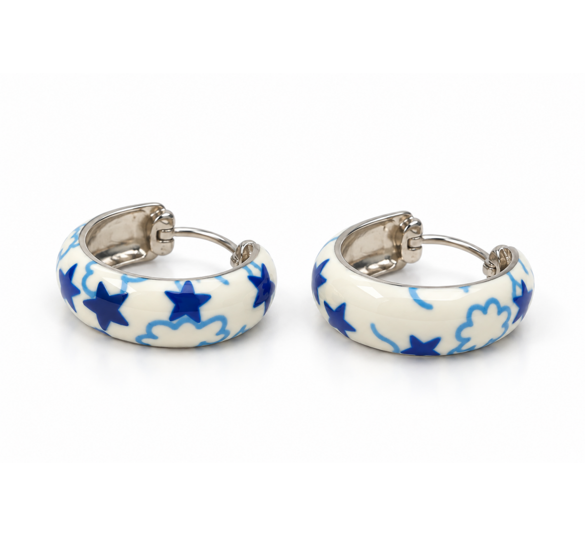 Miracle Laya Silver Hoops