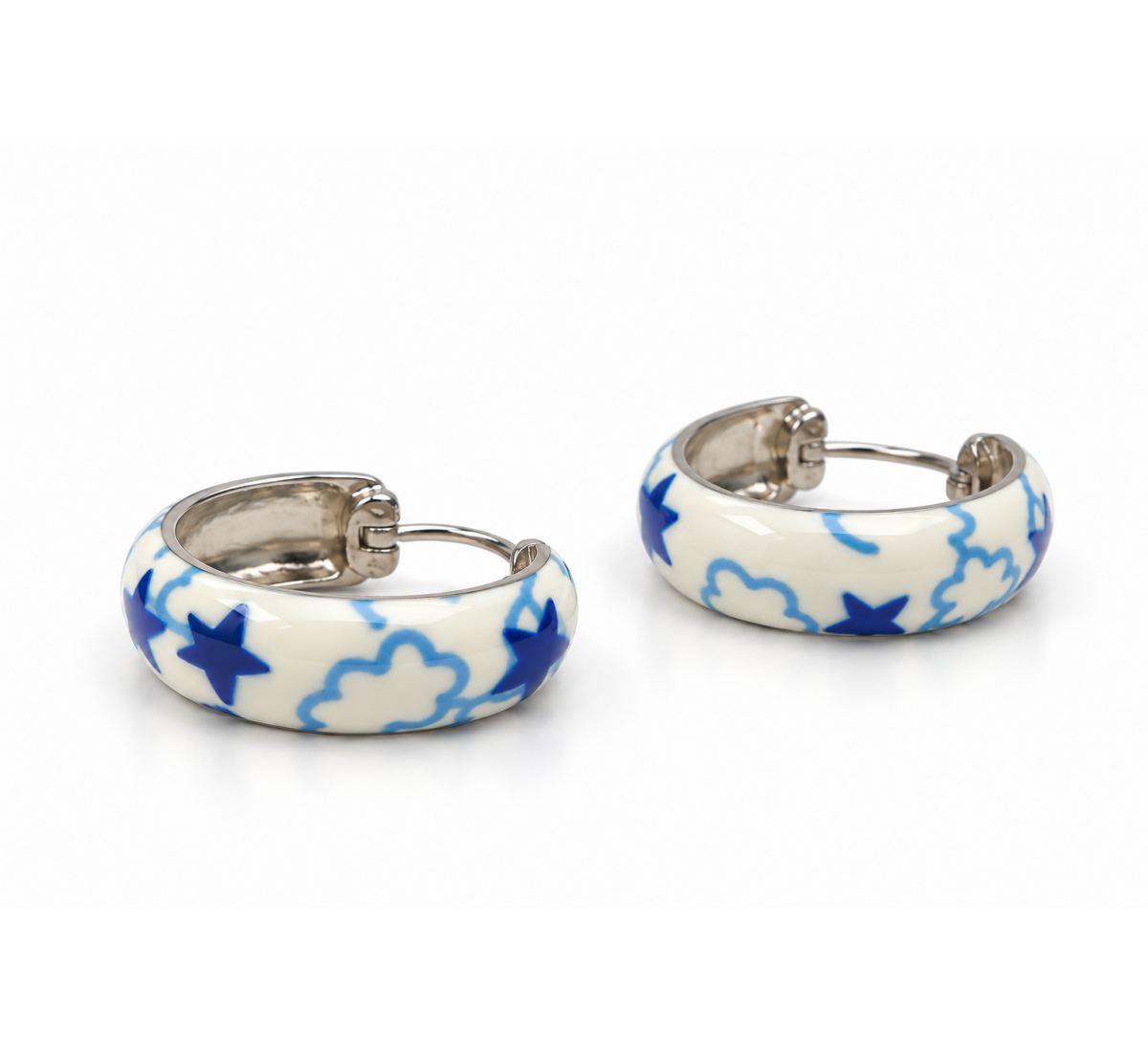 Miracle Laya Silver Hoops