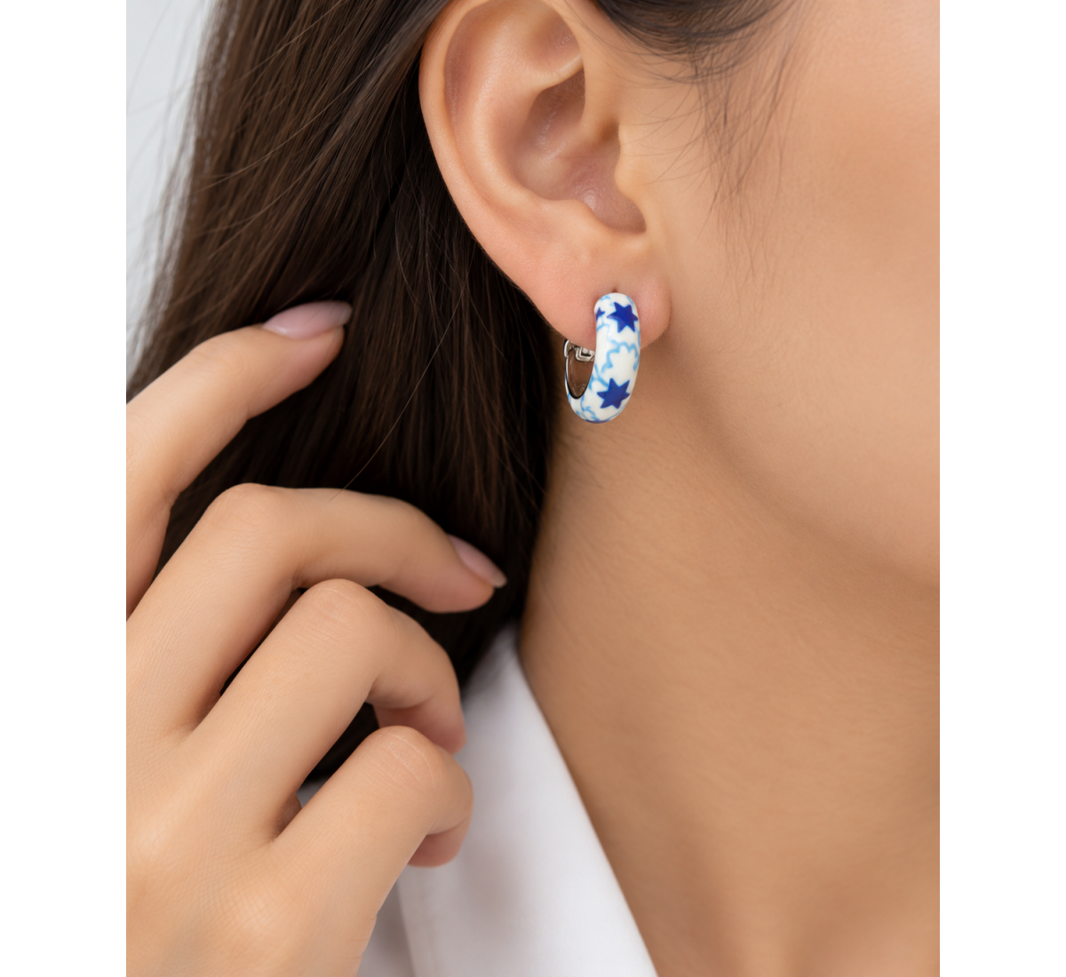 Miracle Laya Silver Hoops