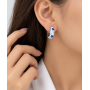 Miracle Laya Silver Hoops