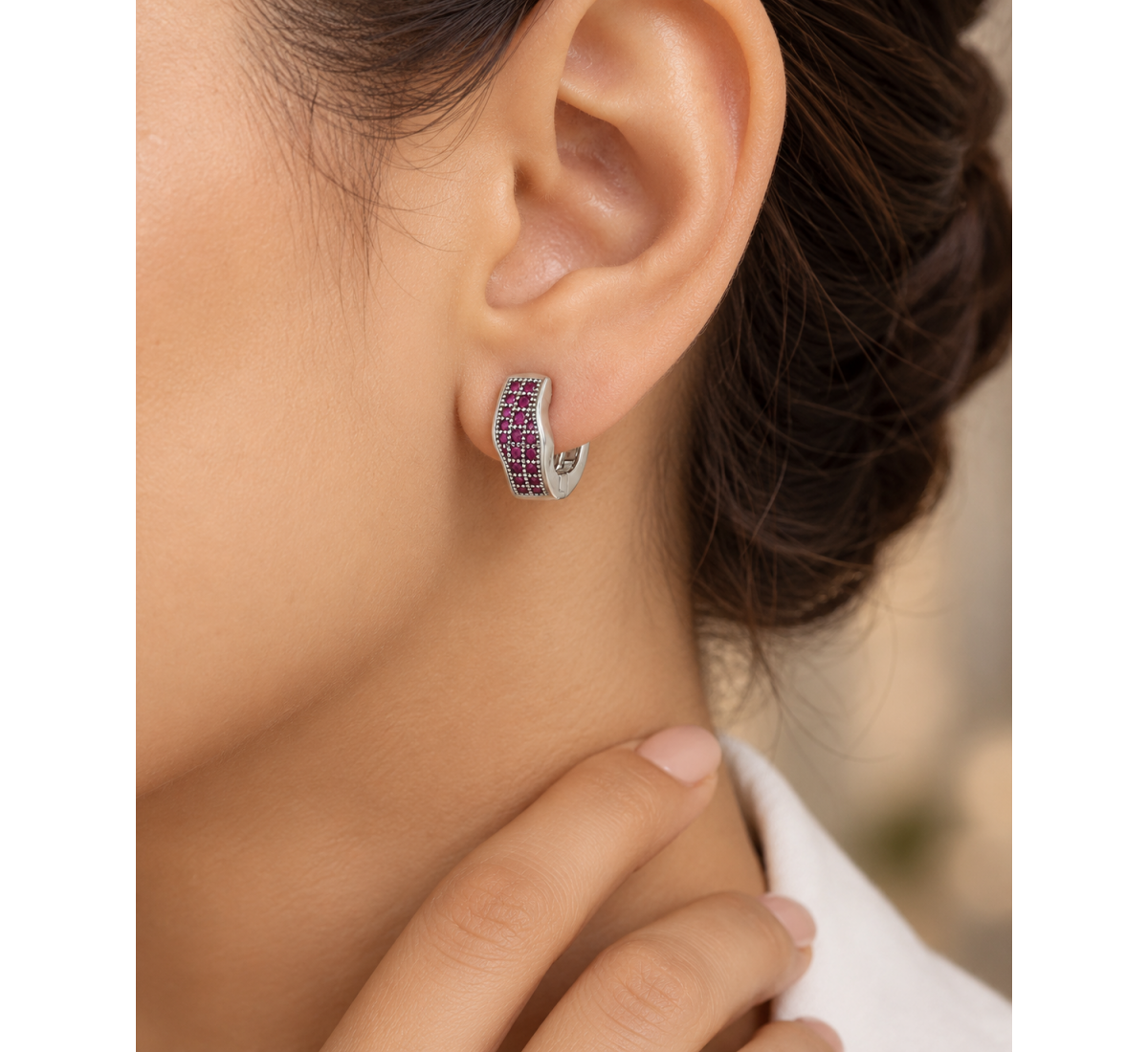 Karika Haze Silver Hoops